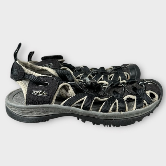 Keen Whisper Sandal Women’s Size 7 Black/Gargoyle Grey Hiking Waterproof - Picture 2 of 11